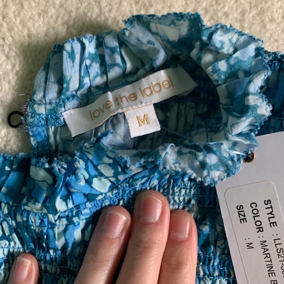 Love the label Turquoise blouse - Picture 3 of 3